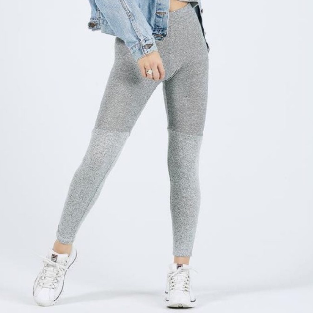 Joah brown lux stripe leggings